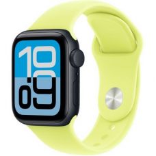 Apple Watch SE 3 44 mm, Midnight Aluminum Neon Yellow Sport Band M/L