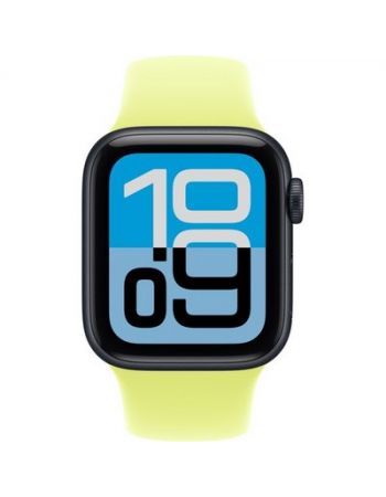 Apple Watch SE 3 40 mm, Midnight Aluminum Neon Yellow Sport Band M/L