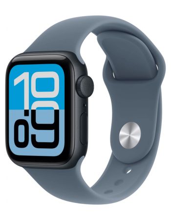 Apple Watch SE 3 40 mm, Midnight Aluminum Anchor blue Sport Band S/M
