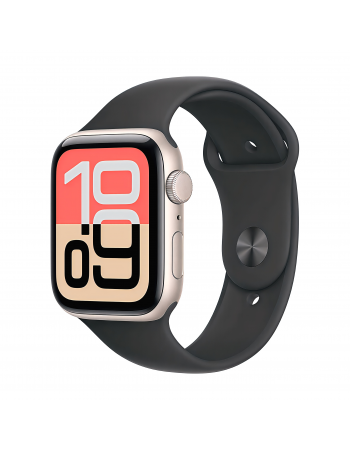 Apple Watch SE 3 40 mm, Starlight Aluminum Black Sport Band S/M