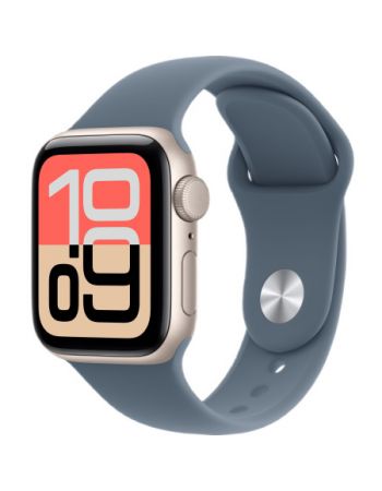 Apple Watch SE 3 40 mm, Starlight Aluminum Anchor blue Sport Band S/M