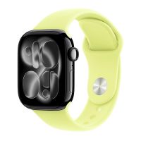 Apple Watch Series 11, 42 mm, Jet Black Aluminum Neon Yellow Sport Band S/M