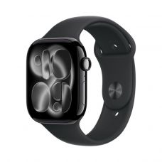 Apple Watch Series 11, 42 mm, Jet Black Aluminum Black Sport Band M/L
