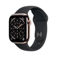 Apple Watch Series 11, 46 mm, Gold Titanium GPS+Cellular, Black Sport Band M/L