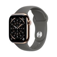 Apple Watch Series 11, 46 mm, Gold Titanium GPS+Cellular, Stone Gray Sport Band M/L