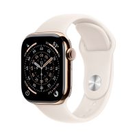 Apple Watch Series 11, 46 mm, Gold Titanium GPS+Cellular, Starlight Sport Band M/L