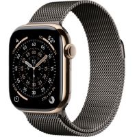 Apple Watch Series 11, 42 mm, Gold Titanium GPS+Cellular, Slate Milanese Loop