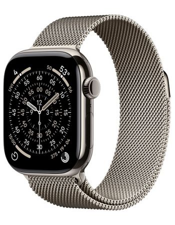 Apple Watch Series 11, 42 mm, Nalural Titanium GPS+Cellular, Natural Milanese Loop