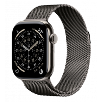 Apple Watch Series 11, 42 mm, Nalural Titanium GPS+Cellular, Slate Milanese Loop