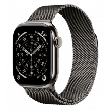 Apple Watch Series 11, 42 mm, Nalural Titanium GPS+Cellular, Slate Milanese Loop
