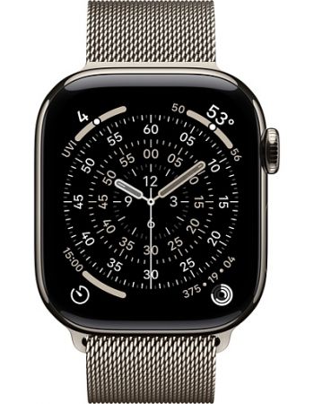 Apple Watch Series 11, 42 mm, Nalural Titanium GPS+Cellular, Natural Milanese Loop