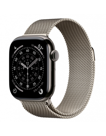 Apple Watch Series 11, 42 mm, Slate Titanium GPS+Cellular, Natural Milanese Loop