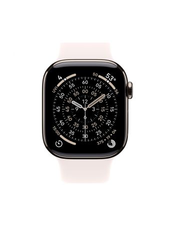 Apple Watch Series 11, 42 mm, Nalural Titanium GPS+Cellular, Light Blush Sport Band S/M