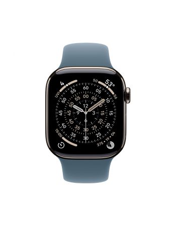 Apple Watch Series 11, 42 mm, Nalural Titanium GPS+Cellular, Anchor blue Sport Band S/M