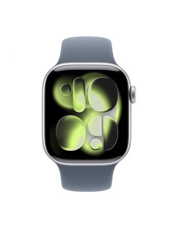 Apple Watch Series 11, 42 mm, Silver Aluminum Anchor blue Sport Band S/M