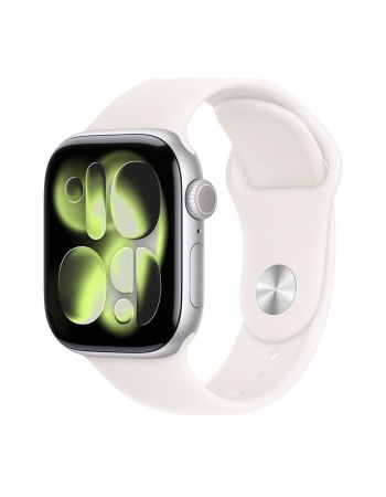 Apple Watch Series 11, 42 mm, Silver Aluminum Light Blush Sport Band M/L