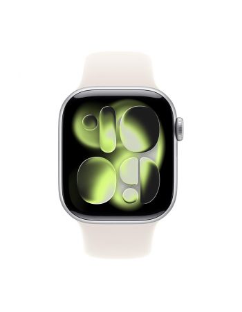 Apple Watch Series 11, 42 mm, Silver Aluminum Starlight Sport Band M/L