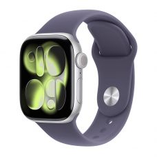 Apple Watch Series 11, 42 mm, Silver Aluminum Purple Fog Sport Band M/L