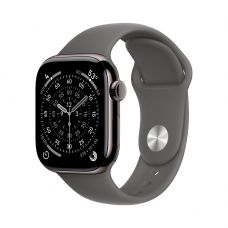 Apple Watch Series 11, 42 mm, Slate Titanium GPS+Cellular, Stone Gray Sport Band M/L