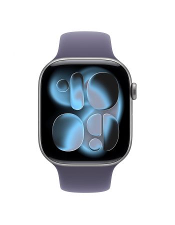 Apple Watch Series 11, 42 mm, Space Gray Aluminum Purple Fog Sport Band M/L