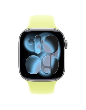 Apple Watch Series 11, 42 mm, Space Gray Aluminum Neon Yellow Sport Band S/M