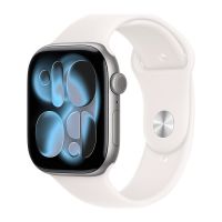 Apple Watch Series 11, 46 mm, Space Gray Aluminum Light Blush Sport Band S/M