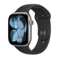 Apple Watch Series 11, 42 mm, Space Gray Aluminum Black Sport Band M/L