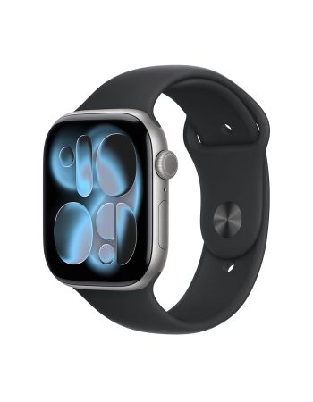 Apple Watch Series 11, 42 mm, Space Gray Aluminum Black Sport Band M/L