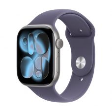 Apple Watch Series 11, 42 mm, Space Gray Aluminum Purple Fog Sport Band M/L