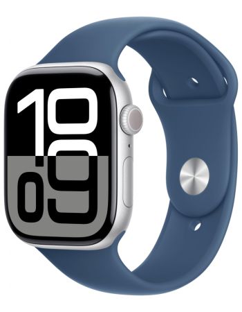 Умные часы Apple Watch Series 10 46 мм, M/L 140-245 мм, Aluminium Case GPS+Cellular, Silver