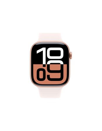 Умные часы Apple Watch Series 10 42 мм, S/M 130-200 мм, Aluminium Case GPS+Cellular, Sport Band, Rose Gold