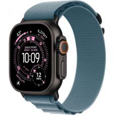 Apple Watch Ultra 3, 49 мм, Black Titanium Light Blue Alpine Loop L