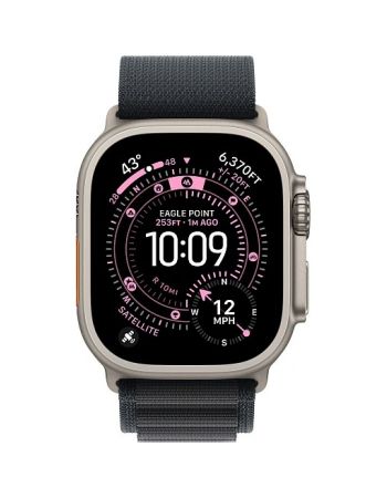 Apple Watch Ultra 3, 49 мм, Natural Titanium Black Alpine Loop M