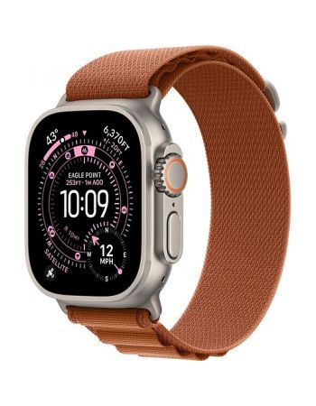 Apple Watch Ultra 3, 49 мм, Natural Titanium Terra Cotta Alpine Loop S