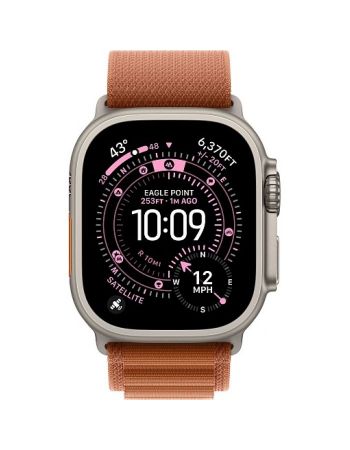 Apple Watch Ultra 3, 49 мм, Natural Titanium Terra Cotta Alpine Loop S