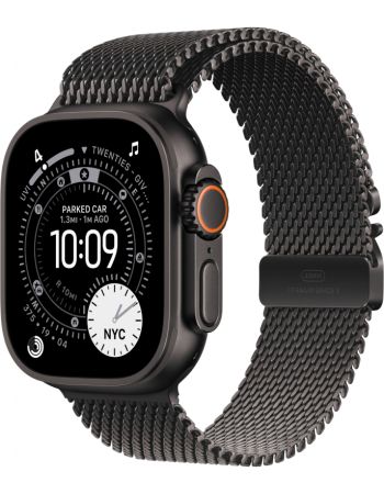 Apple Watch Ultra 3, 49 мм, Black Titanium Black Titanium Milanese Loop S