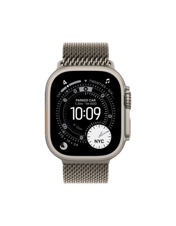Apple Watch Ultra 3, 49 мм, Natural Titanium Natural Titanium Milanese Loop S
