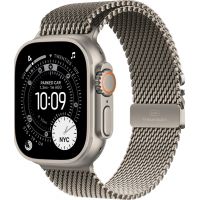 Apple Watch Ultra 3, 49 мм, Natural Titanium Natural Titanium Milanese Loop S