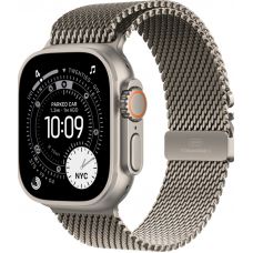 Apple Watch Ultra 3, 49 мм, Natural Titanium Natural Titanium Milanese Loop L