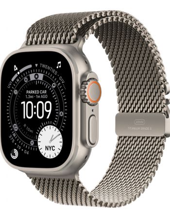 Apple Watch Ultra 3, 49 мм, Natural Titanium Natural Titanium Milanese Loop S