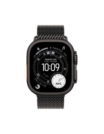 Apple Watch Ultra 3, 49 мм, Black Titanium Black Titanium Milanese Loop S