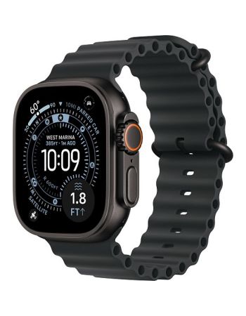 Apple Watch Ultra 3, 49 мм, Black Titanium Black Ocean Band