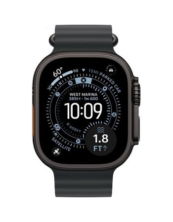 Apple Watch Ultra 3, 49 мм, Black Titanium Black Ocean Band