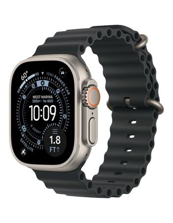 Apple Watch Ultra 3, 49 мм, Natural Titanium Black Ocean Band