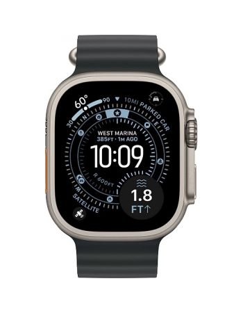 Apple Watch Ultra 3, 49 мм, Natural Titanium Black Ocean Band