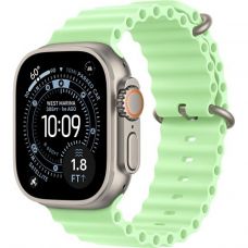 Apple Watch Ultra 3, 49 мм, Natural Titanium Neon Green Ocean Band