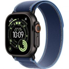 Apple Watch Ultra 3, 49 мм, Black Titanium Blue/Bright Blue Trail Loop M/L