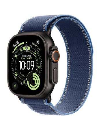Apple Watch Ultra 3, 49 мм, Black Titanium Blue/Bright Blue Trail Loop S/M
