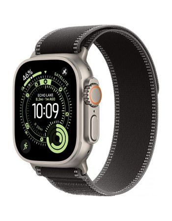 Apple Watch Ultra 3, 49 мм, Natural Titanium Black/Charcoal Trail Loop S/M