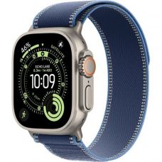 Apple Watch Ultra 3, 49 мм, Natural Titanium Blue/Bright Blue Trail Loop M/L